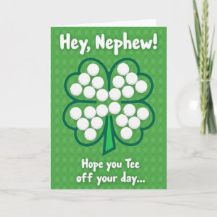 Cartes pour neveu Boules de Golf Chanceuses