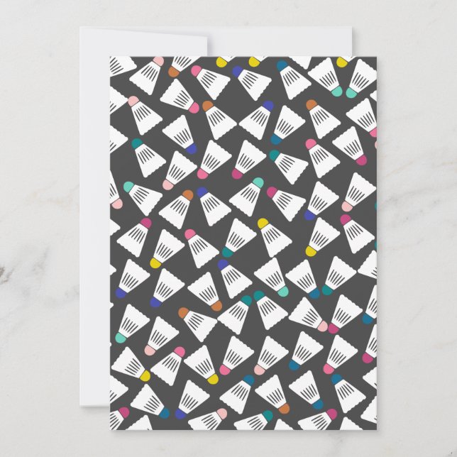 Cartes pour notes de badminton personnalisés (Devant)