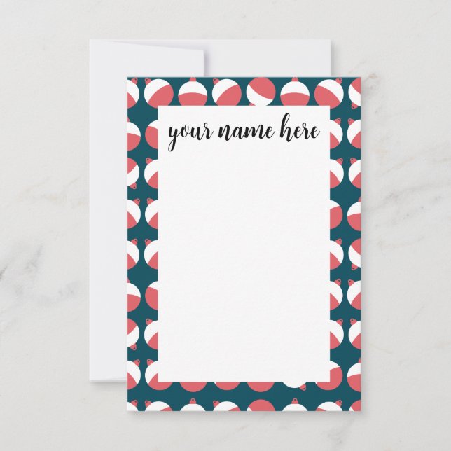 Cartes pour notes de Bobber de Pêche Personnalisés (Devant)