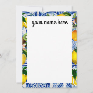 Cartes pour notes de citron personnalisés