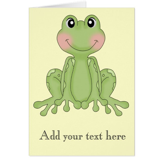 Cartes pour notes de conception de grenouilles pou (Devant)