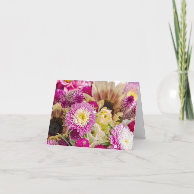 Cartes pour notes de conception florale vierge (Devant)
