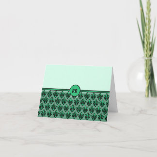Cartes pour notes de Fleur de Lis Patterned à