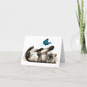 Cartes pour notes de Kitten et Butterfly