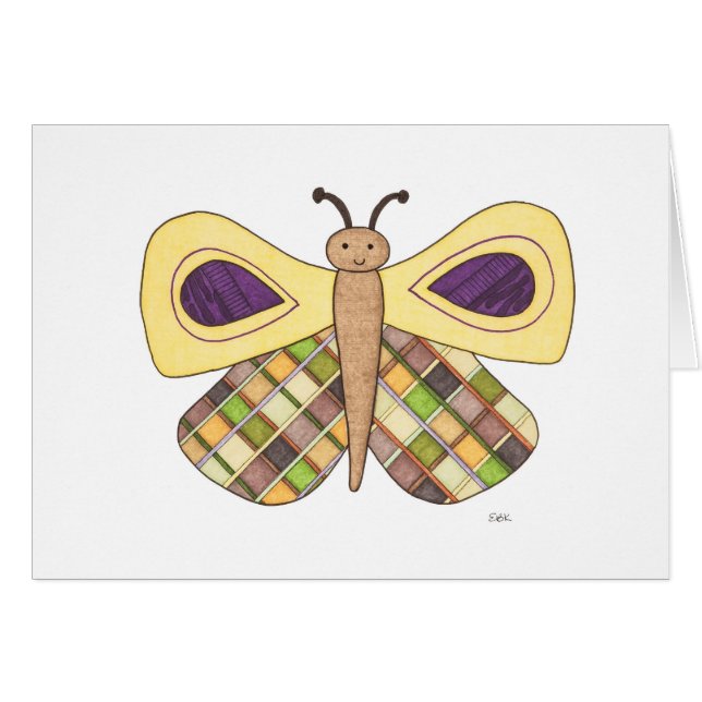 Cartes pour notes de papillons lunaires (Devant horizontal)