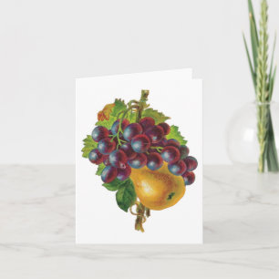 Cartes pour notes de raisins et d'une poire