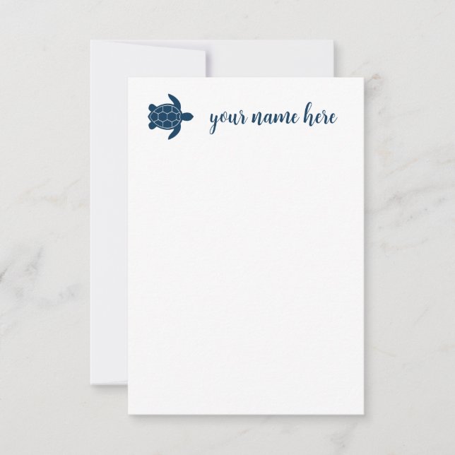 Cartes pour notes de tortues personnalisés (Devant)
