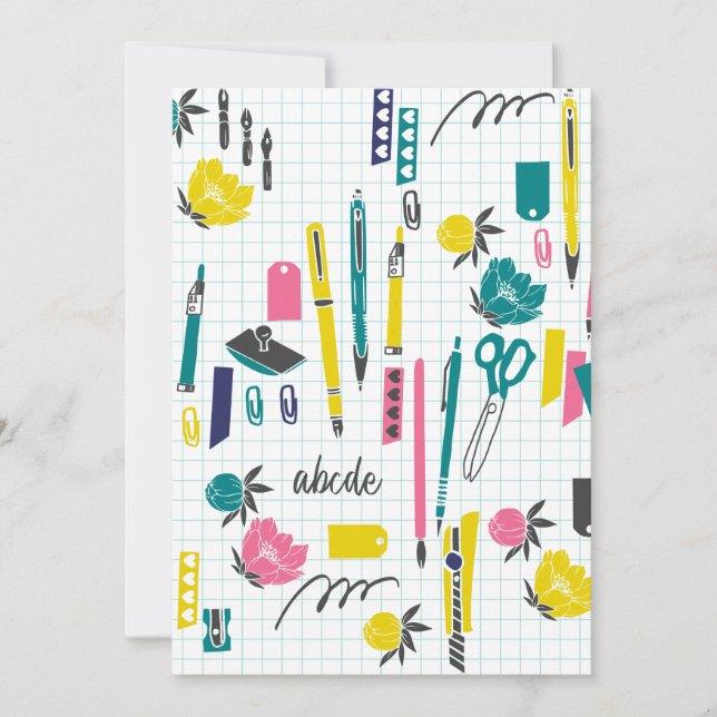 Cartes pour notes d'enseignants personnalisés (Devant)