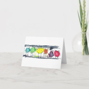 Cartes pour notes d'oiseaux