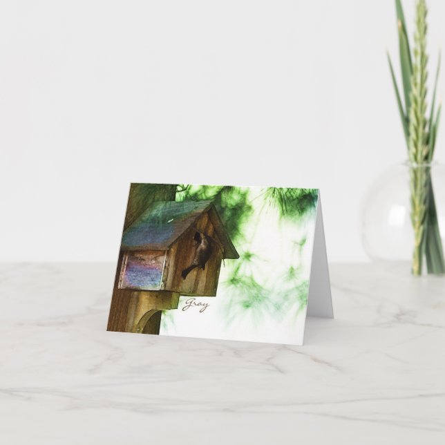 Cartes pour notes d'oiseaux de jardin (Devant)