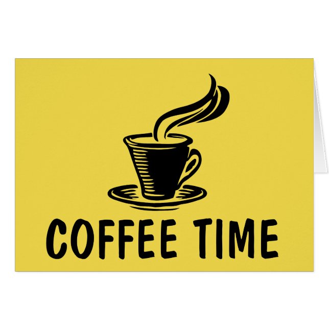 Cartes pour notes du temps du café (Devant horizontal)