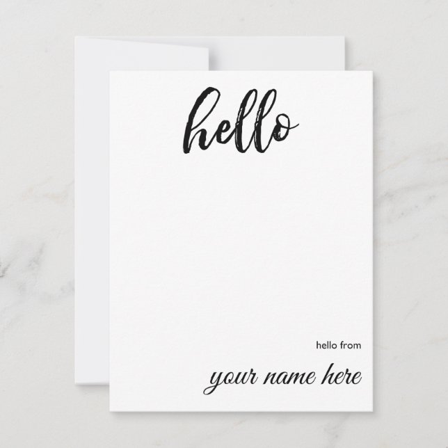Cartes pour notes Hello personnalisés (Devant)