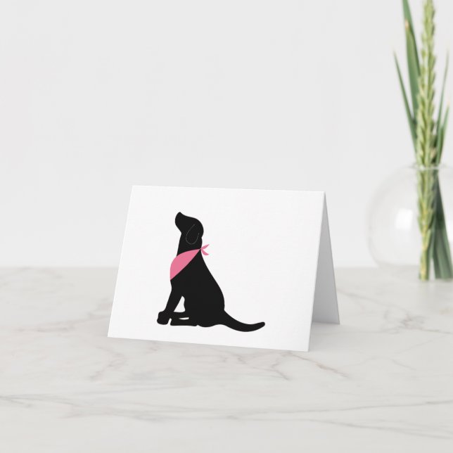Cartes pour notes noirs de labrador retriever (Devant)