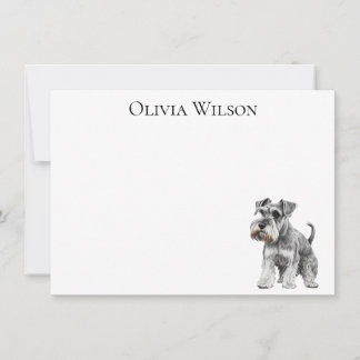 Cartes pour notes personnalisés avec schnauzer min