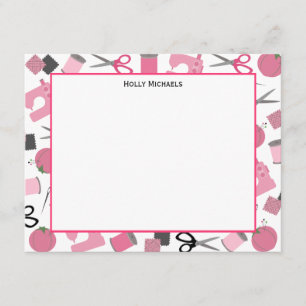 Cartes pour notes plats orientés de couture