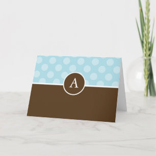Cartes pour notes Pois monogrammes