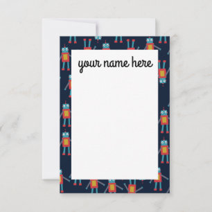 Cartes pour notes robotisés personnalisés