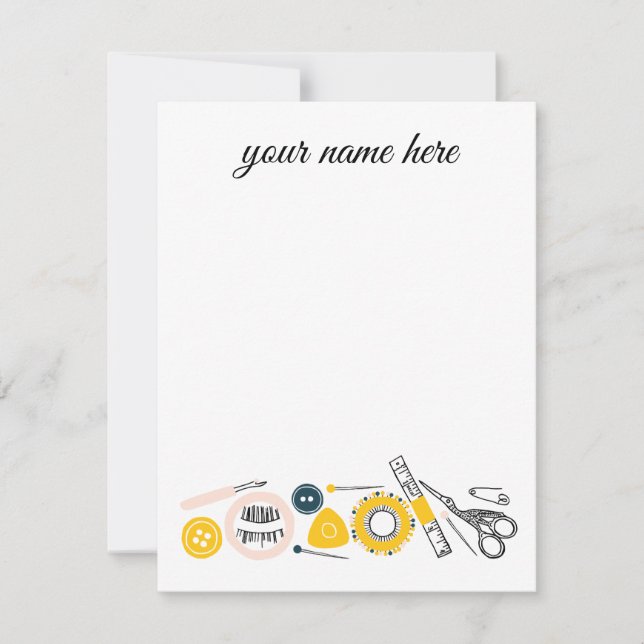 Cartes pour notes Seamstress personnalisés (Devant)