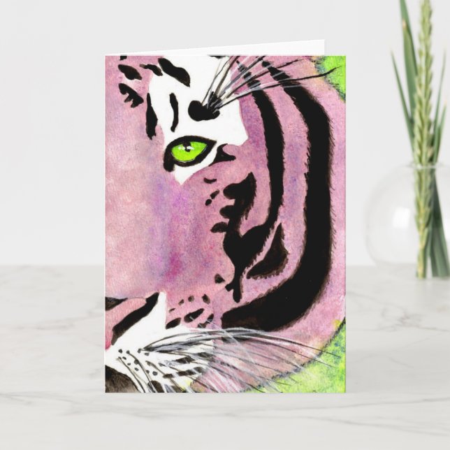 Cartes pour notes violets de tigre (Devant)