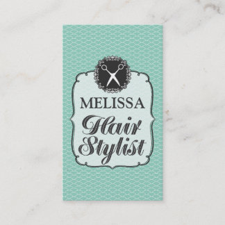 Cartes professionnelles blanches de coiffeur