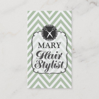 Cartes professionnelles modernes de coiffeur de