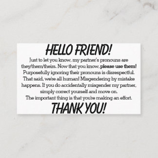 Cartes Pronoun (partenaire)