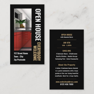 Cartes publicitaires Open House Realtor Style Phot