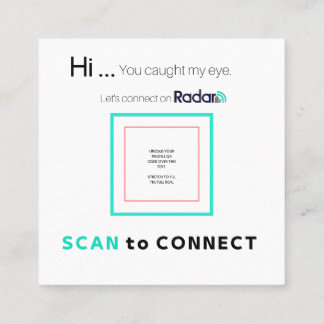 Cartes QR, Carré, Carte de visite Carré 2,5 pouces
