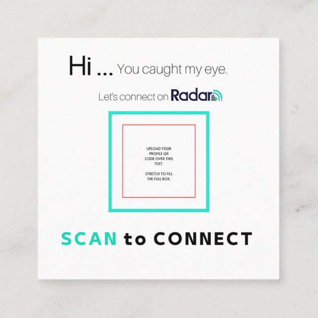 Cartes QR, Carré, Carte de visite Carré 2,5 pouces (Dos)