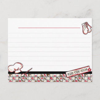 Cartes recettes. Embrasse Le Cook