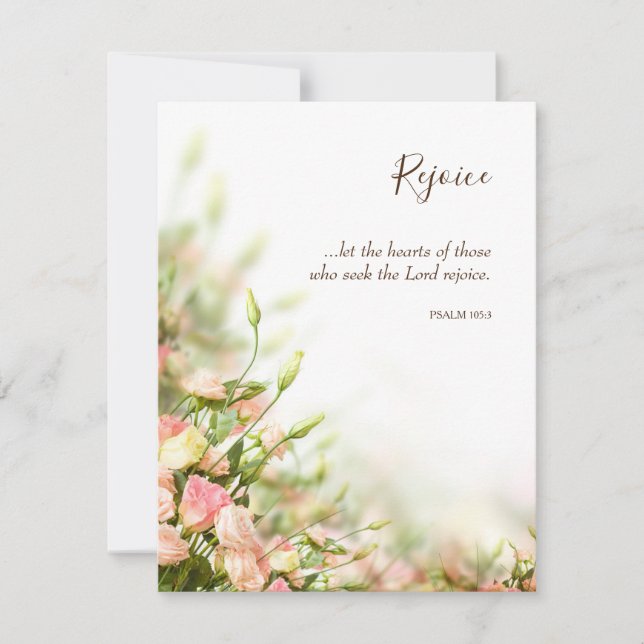 Cartes religieuses de Pâques - Sentiments Réjouiss (Devant)