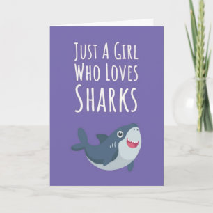 Cartes requin rose mignon pour bébés filles enfant