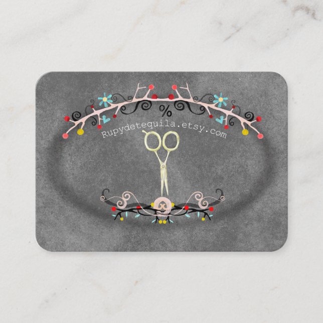 Cartes rétro de réduction de coupe de cheveux (Devant)