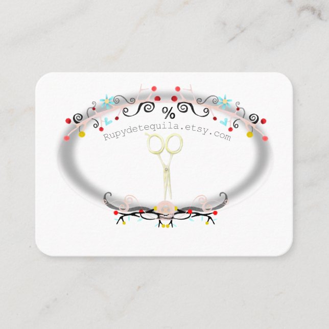 Cartes rétro de réduction de coupe de cheveux (Devant)