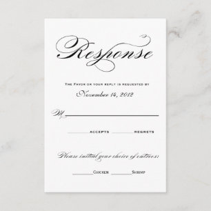 Cartes romantiques de réponse - noires et blanches