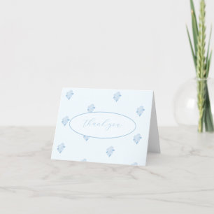 Cartes roses de baby shower bleu Merci