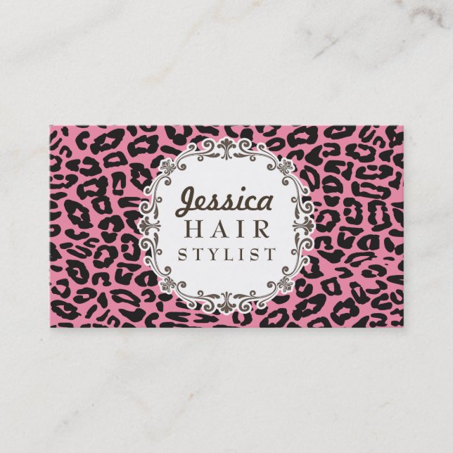 Cartes roses de rendez-vous de coiffeur (Devant)
