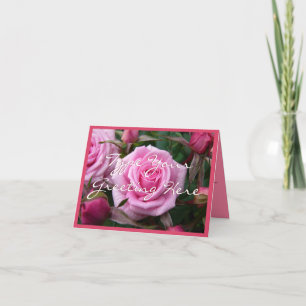Cartes Roses Fleurs roses Carte de voeux personnal