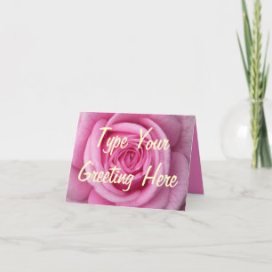 Cartes roses Fleurs roses Carte de voeux personnal