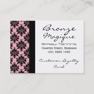 Cartes roses noires de fidélité de client