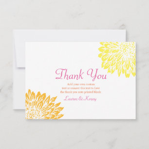 Cartes roses, oranges et jaunes de Merci de mamans