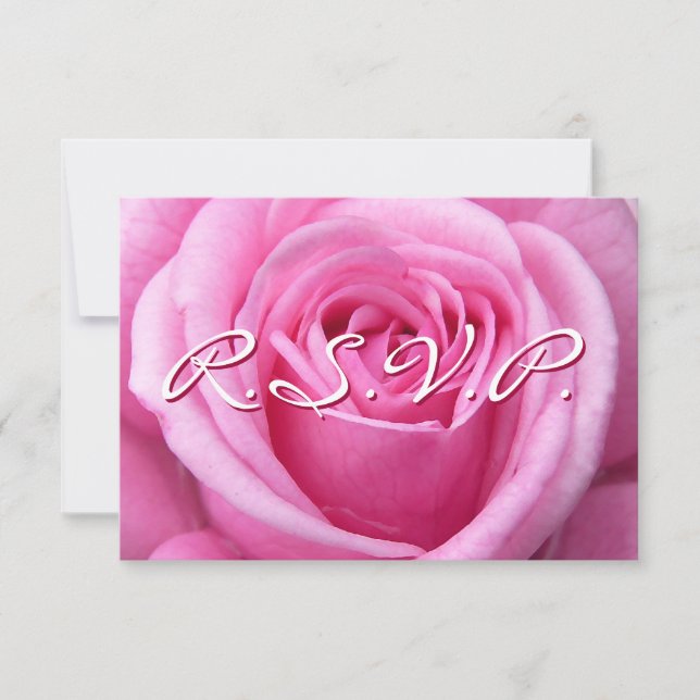 Cartes Roses personnalisées RSVP Rose Rose (Devant)