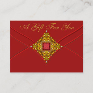 Cartes rouges de certificat-prime d'affaires d'or