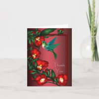 Cartes rouges de Merci de colibri de ketmie