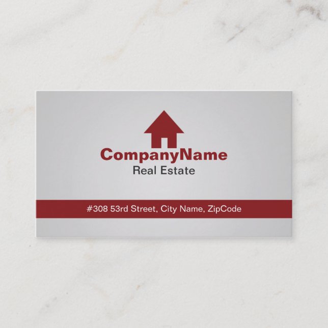 Cartes rouges d'entreprise immobilière (Devant)