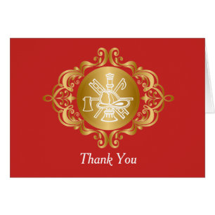 Cartes rouges élégantes de Merci de logo d'icône