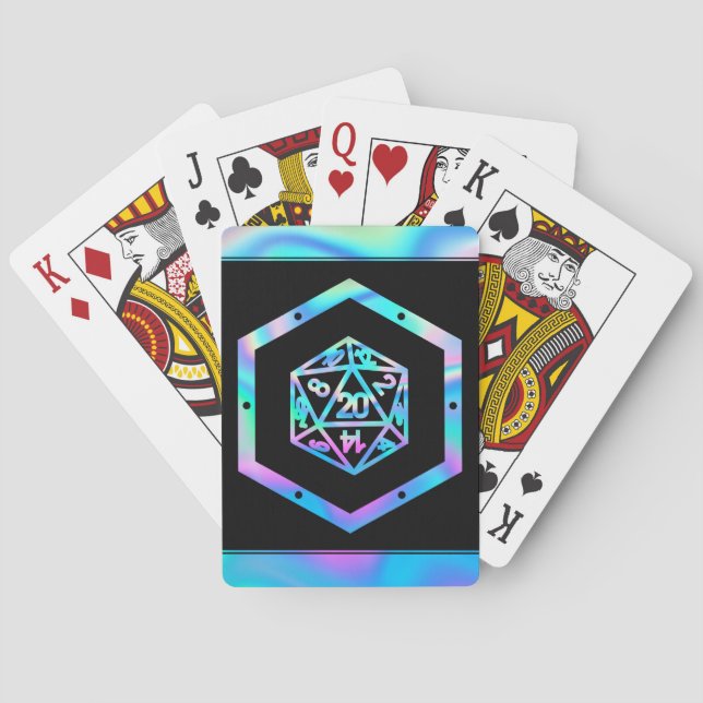 Cartes RPG Holo Crit | Retro PnP Tabletop Jeu de dés (dos)