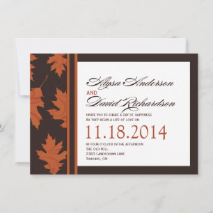 Cartes RSVP automne