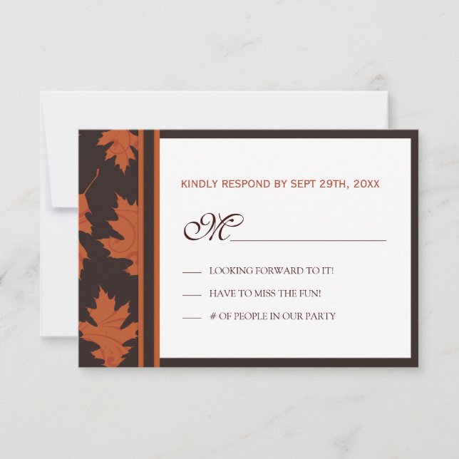 Cartes RSVP automne (Devant)