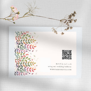 Cartes RSVP avec code QR pour Jardin d'Automne ave